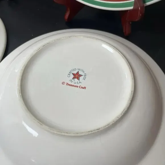 Treasure Craft Pottery “Pasta” Bowls Crafted In The USA 10” Wide Bowls Set Of 4 - Picture 11 of 11